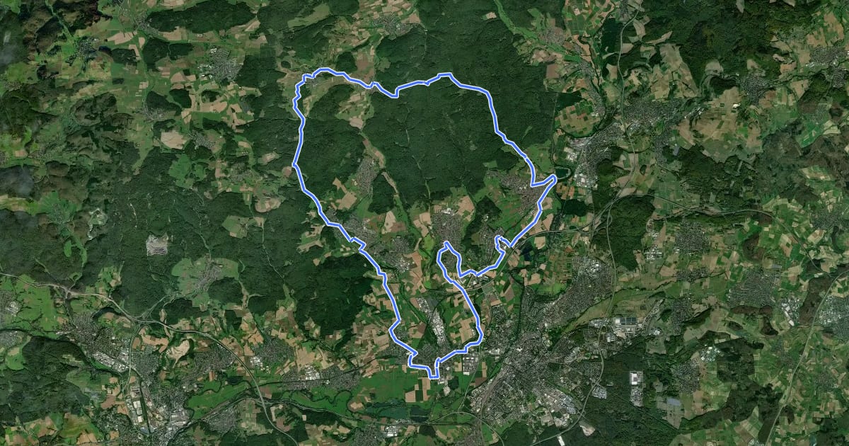 Маршрут Gleiberg-Route на спутниковом снимке