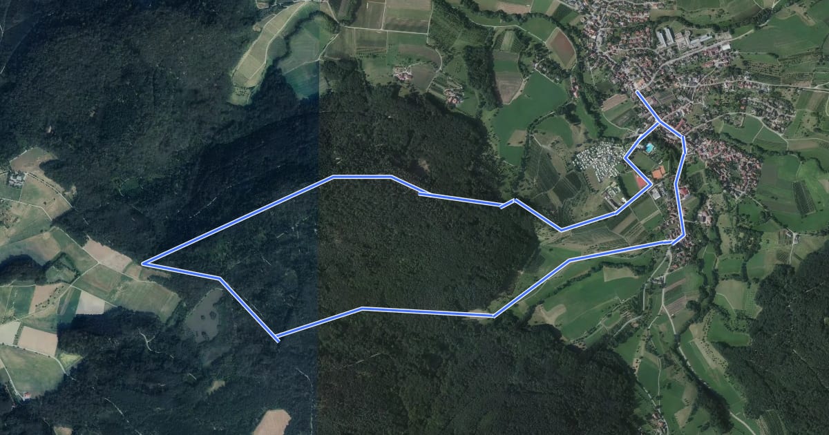 Маршрут Gleichener See Runde на спутниковом снимке