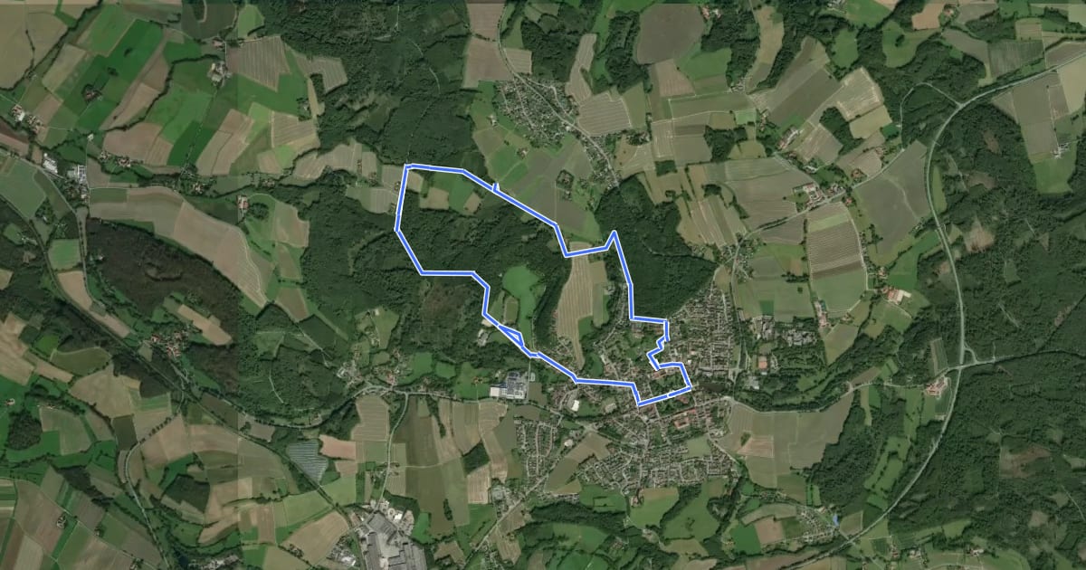 Маршрут Gleichgewicht - Wanderweg Massbruch [Bad Meinberg] (VitalWanderWelt) на спутниковом снимке