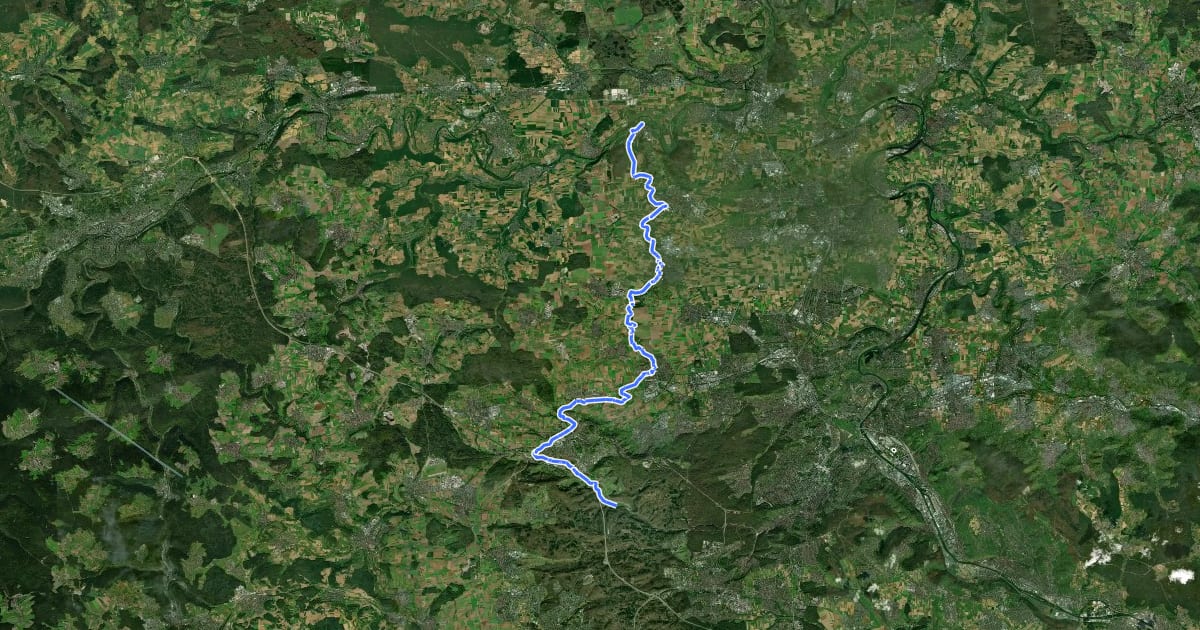 Маршрут Glemsmühlenweg на спутниковом снимке