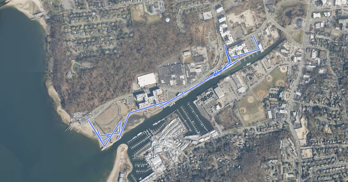 Маршрут Glen Cove Esplenade на спутниковом снимке