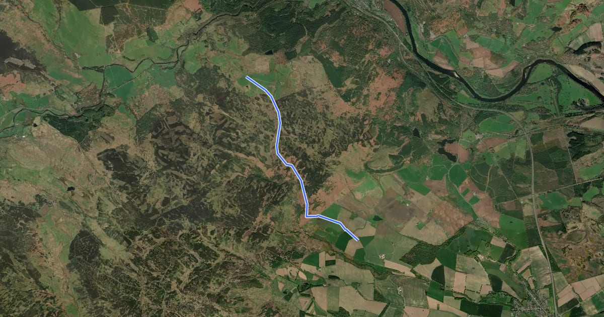 Маршрут Glen Garr Path на спутниковом снимке