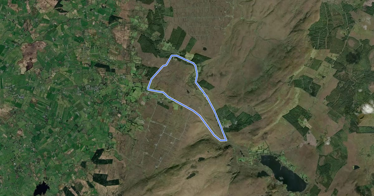 Маршрут Glen Loop на спутниковом снимке