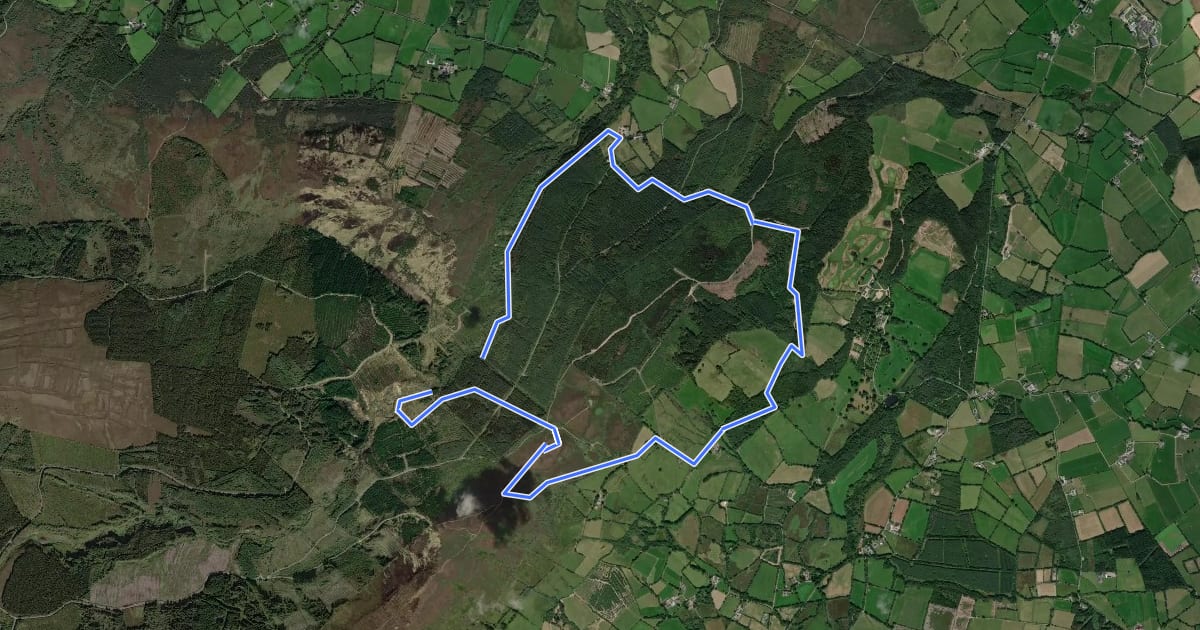 Маршрут Glenbarrow Ecoloop на спутниковом снимке