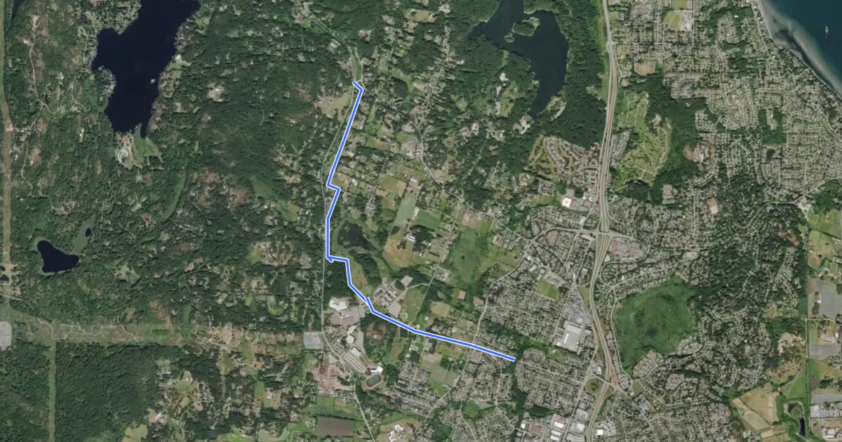 Маршрут Glendale Trail на спутниковом снимке