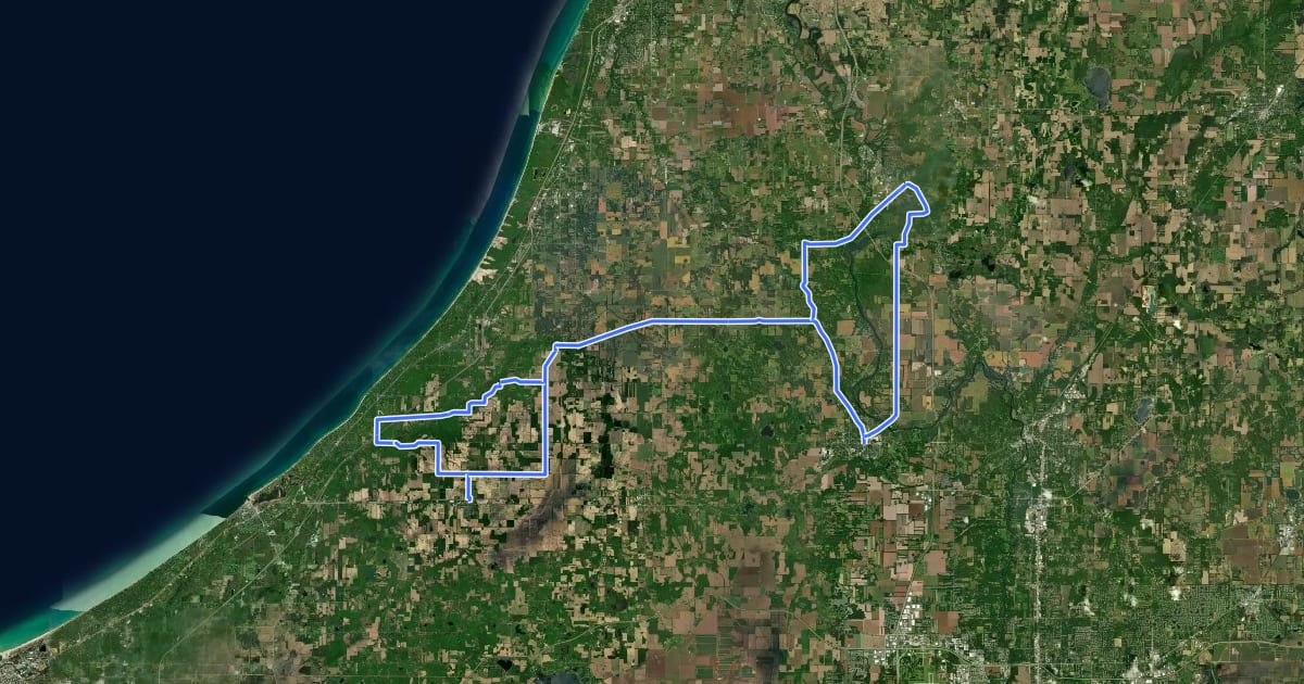 Маршрут Glendora Trail на спутниковом снимке