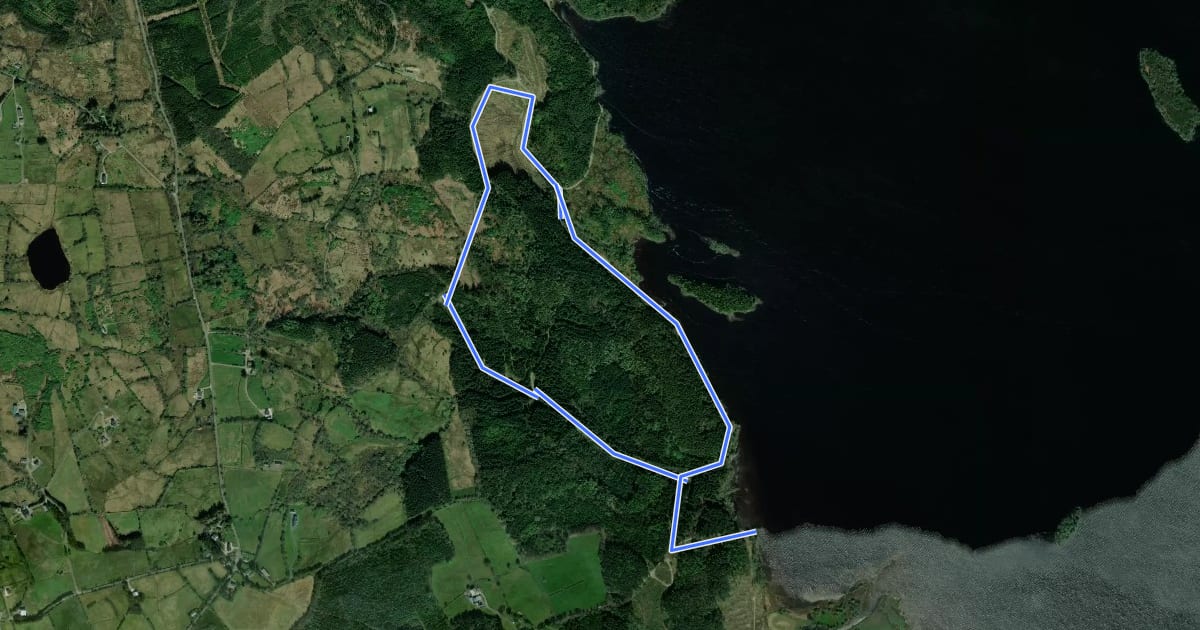 Маршрут Glenfarne Cycle and Walk Loop на спутниковом снимке