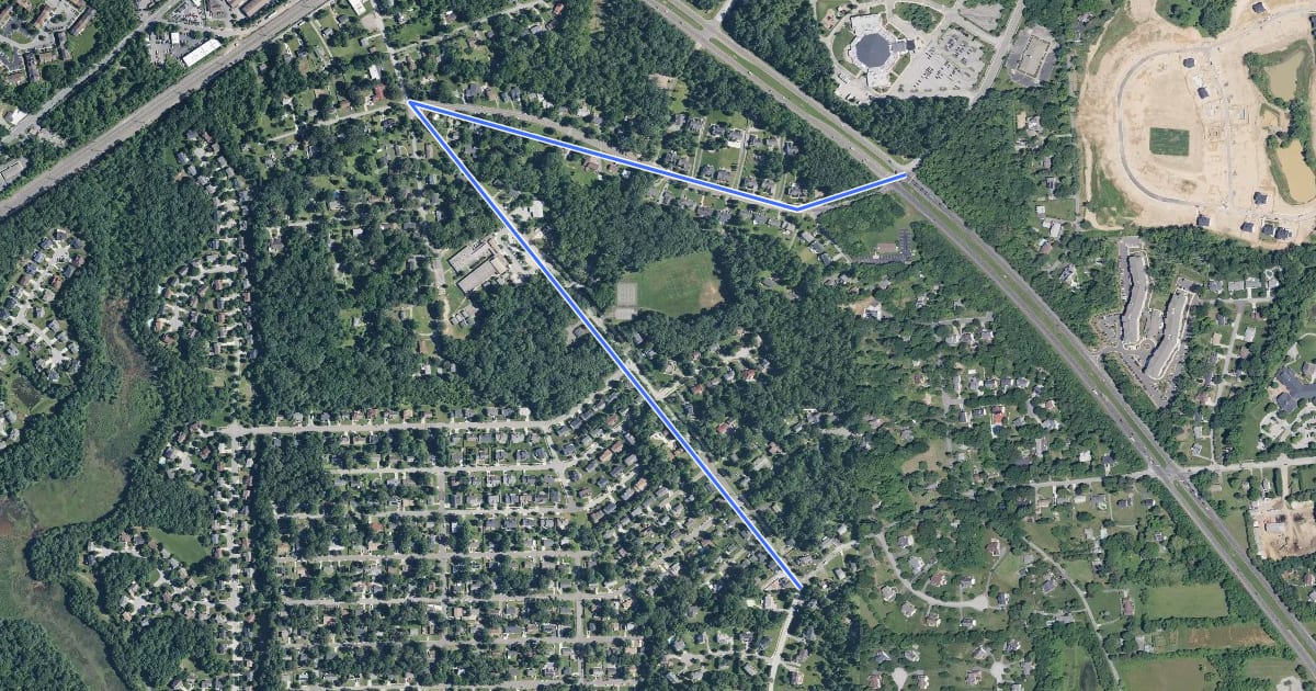 Маршрут Glenn Dale-Prospect Hill на спутниковом снимке