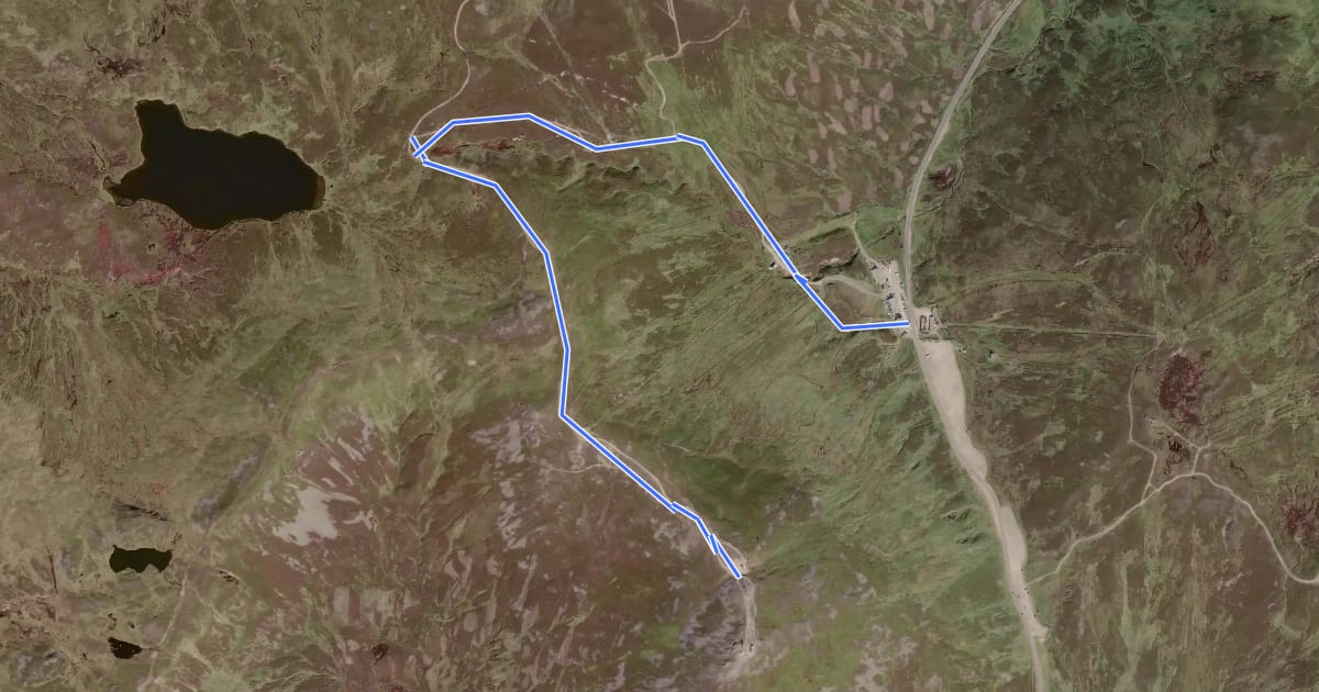 Маршрут Glenshee Downhill на спутниковом снимке