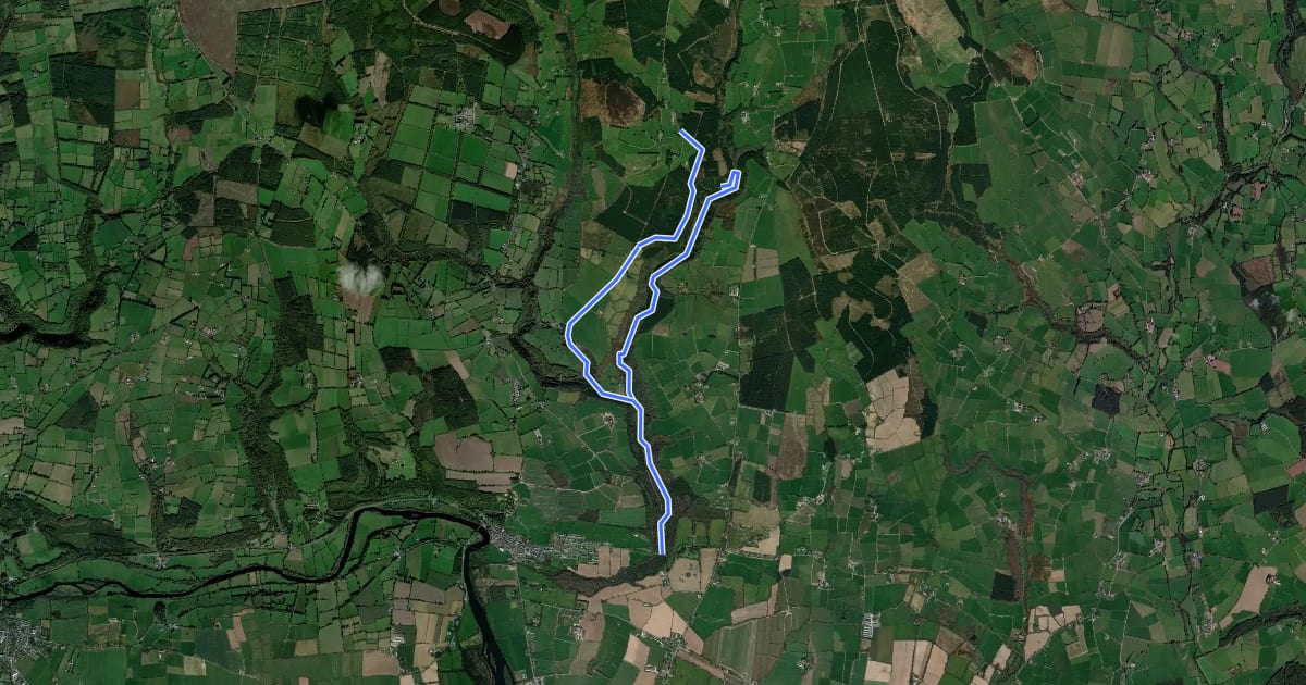 Маршрут Glenshelane Red Walk на спутниковом снимке