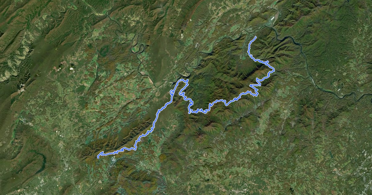 Маршрут Glenwood Horse Trail на спутниковом снимке