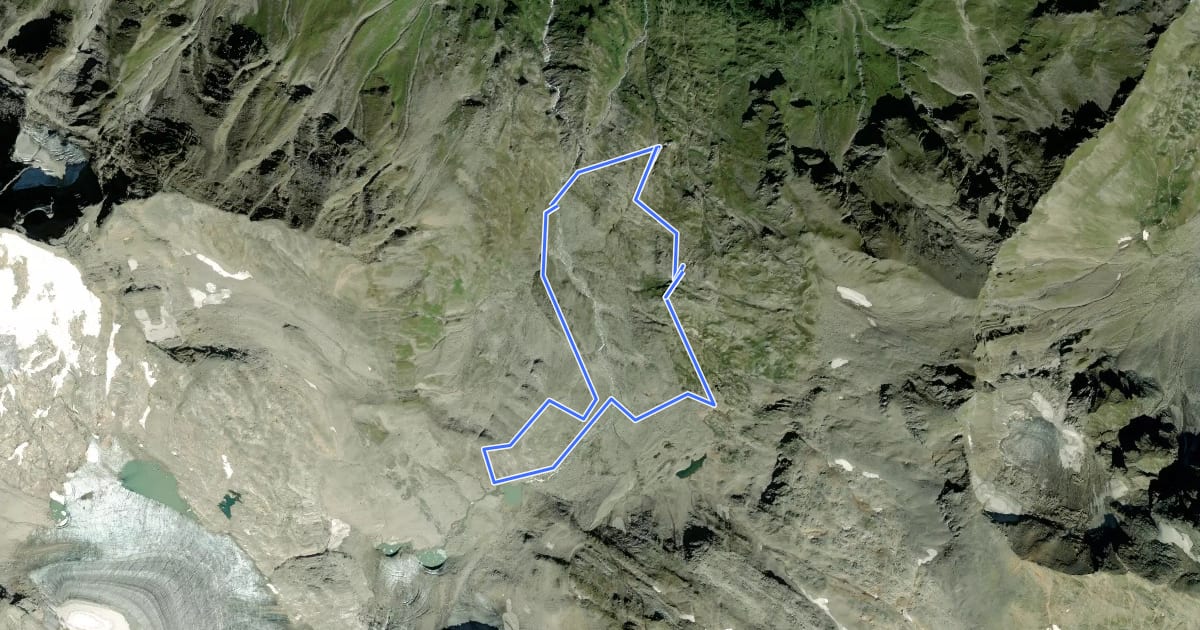 Маршрут Gletscherschaupfad Rauriser Sonnblick / Tauerngoldrundwanderweg на спутниковом снимке
