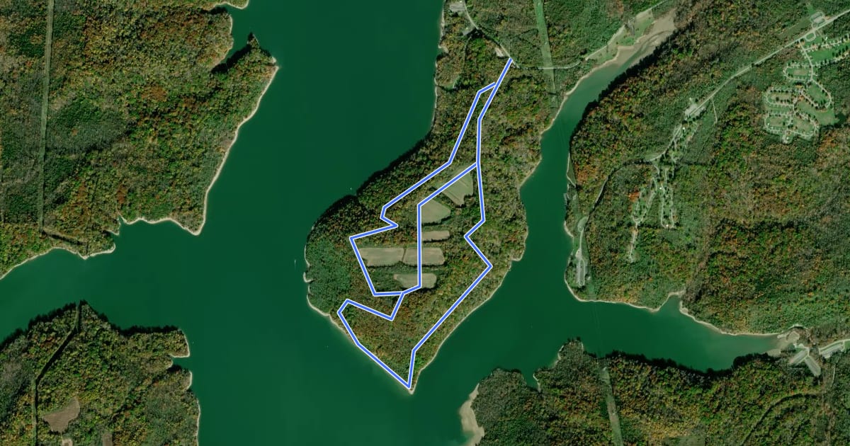 Маршрут Glidwell Trail на спутниковом снимке