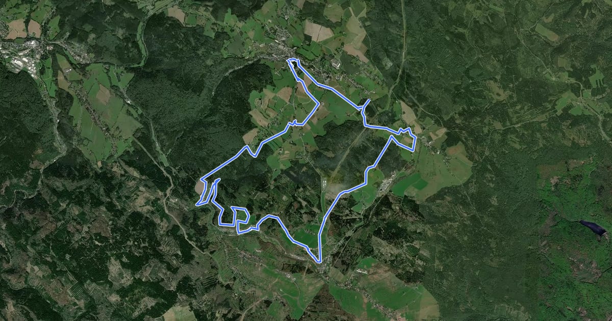 Маршрут Glockenwanderweg на спутниковом снимке