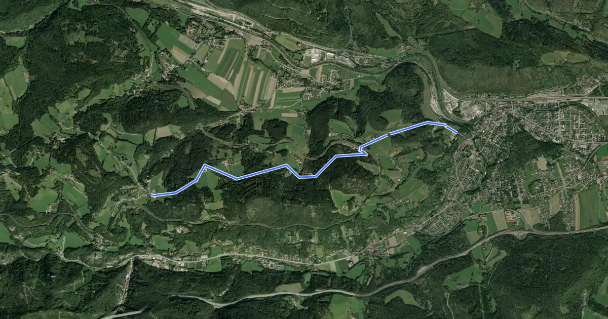 Маршрут Gloggnitz - Eichberg - Klamm (Kochhof) на спутниковом снимке