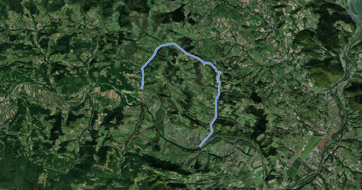 Маршрут Gmina Laskowa - trasy pieszo-rowerowe - Trasa nr 3 на спутниковом снимке