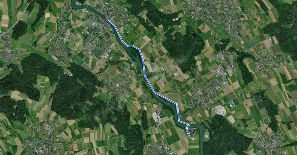 Маршрут Gnadenthal - Mellingen Brücke на спутниковом снимке