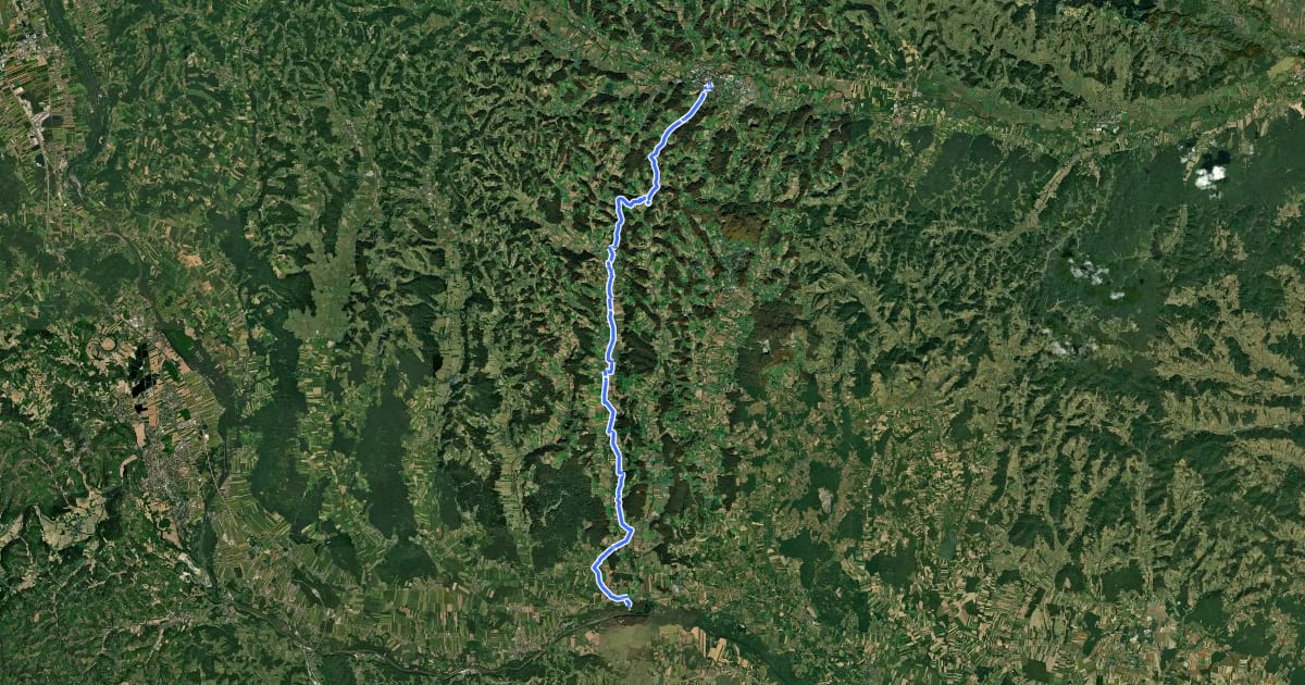 Маршрут Gnastalradweg на спутниковом снимке