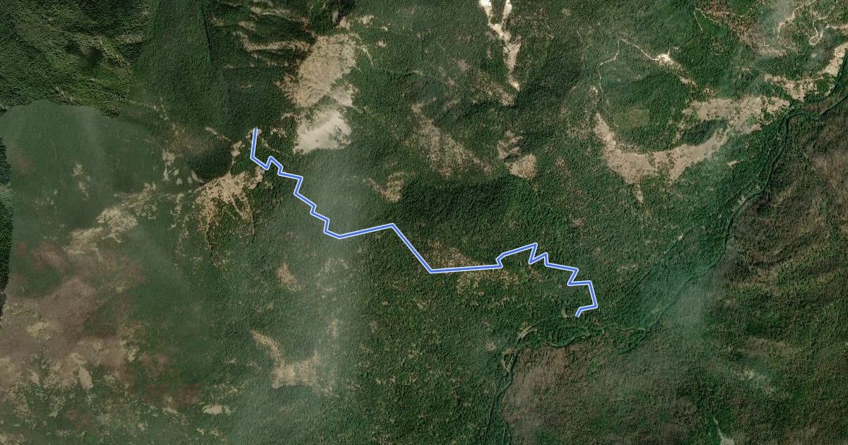 Маршрут Goat Creek Trail на спутниковом снимке