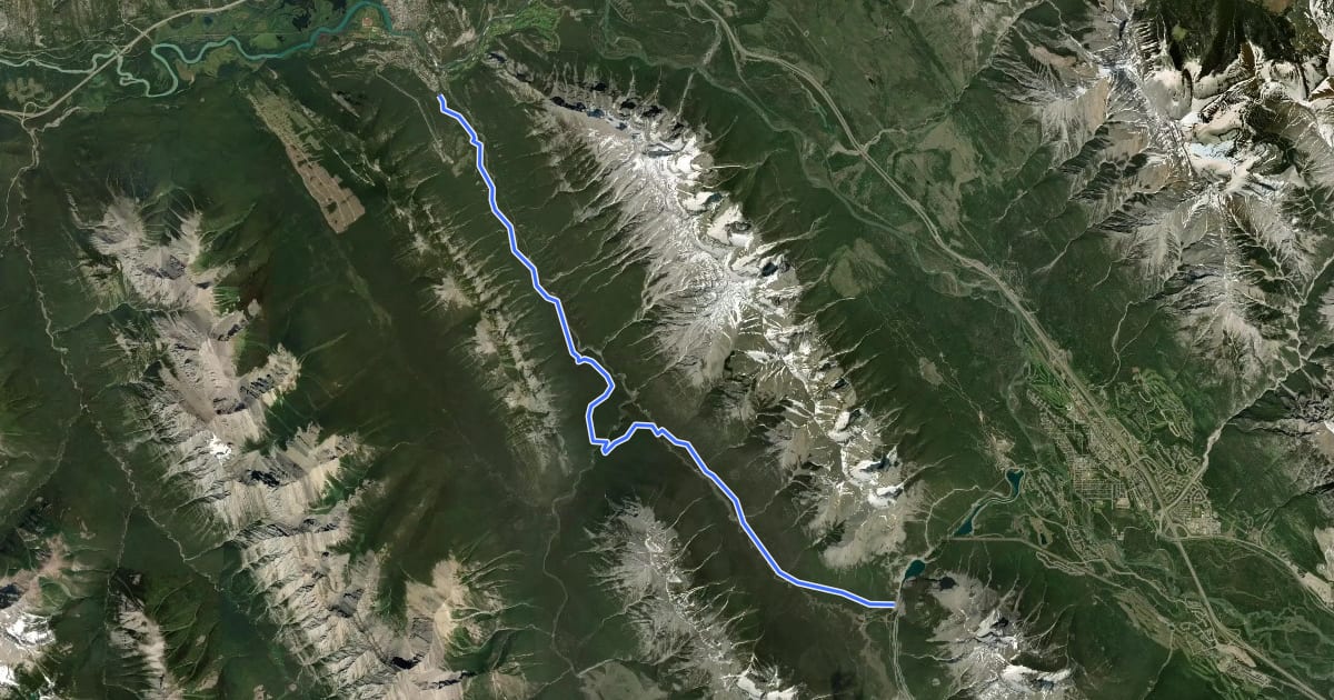 Маршрут Goat Creek Trail на спутниковом снимке