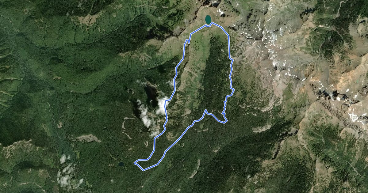 Маршрут Goat Lake Loop на спутниковом снимке