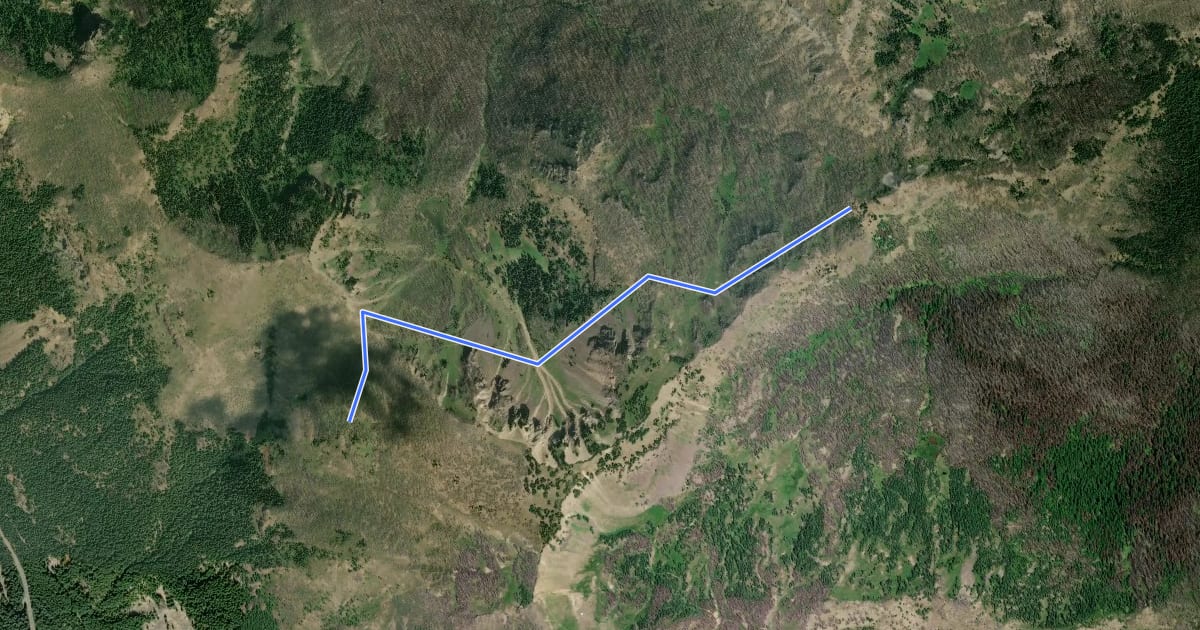 Маршрут Goat Lake Trail на спутниковом снимке