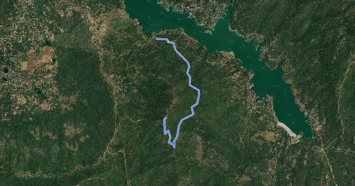 Маршрут Goat Mountain Trail на спутниковом снимке