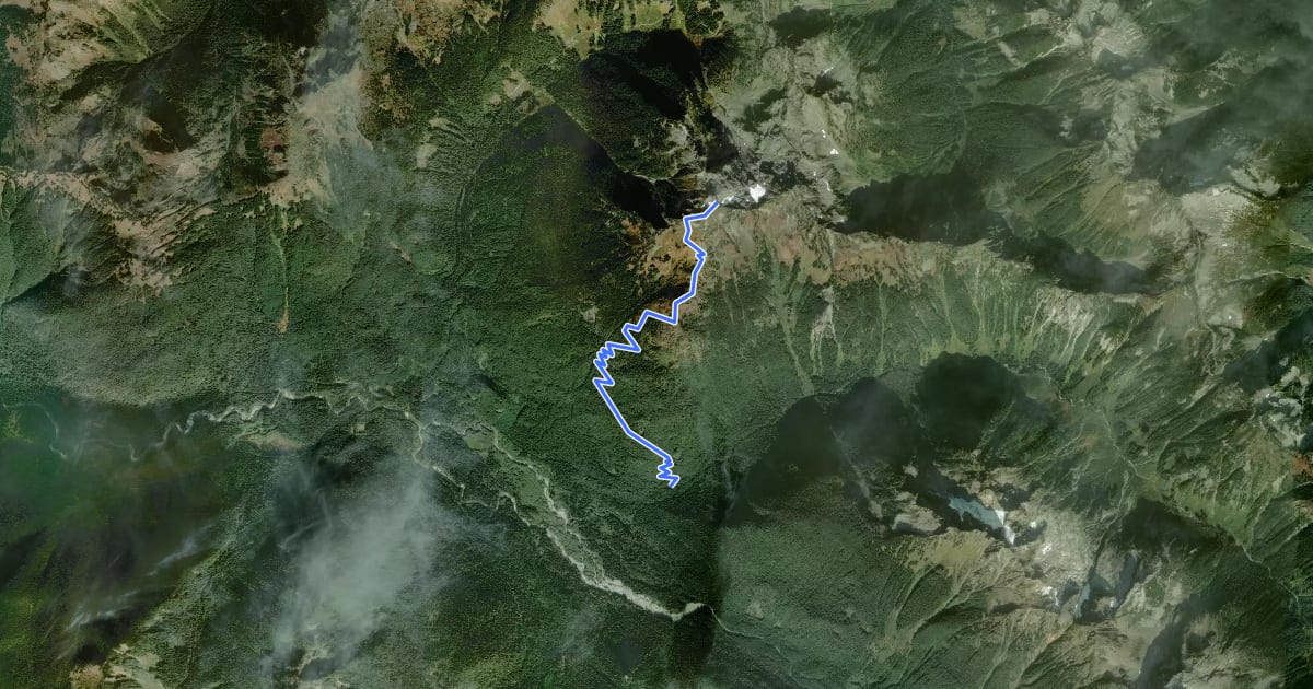 Маршрут Goat Mountain Trail на спутниковом снимке