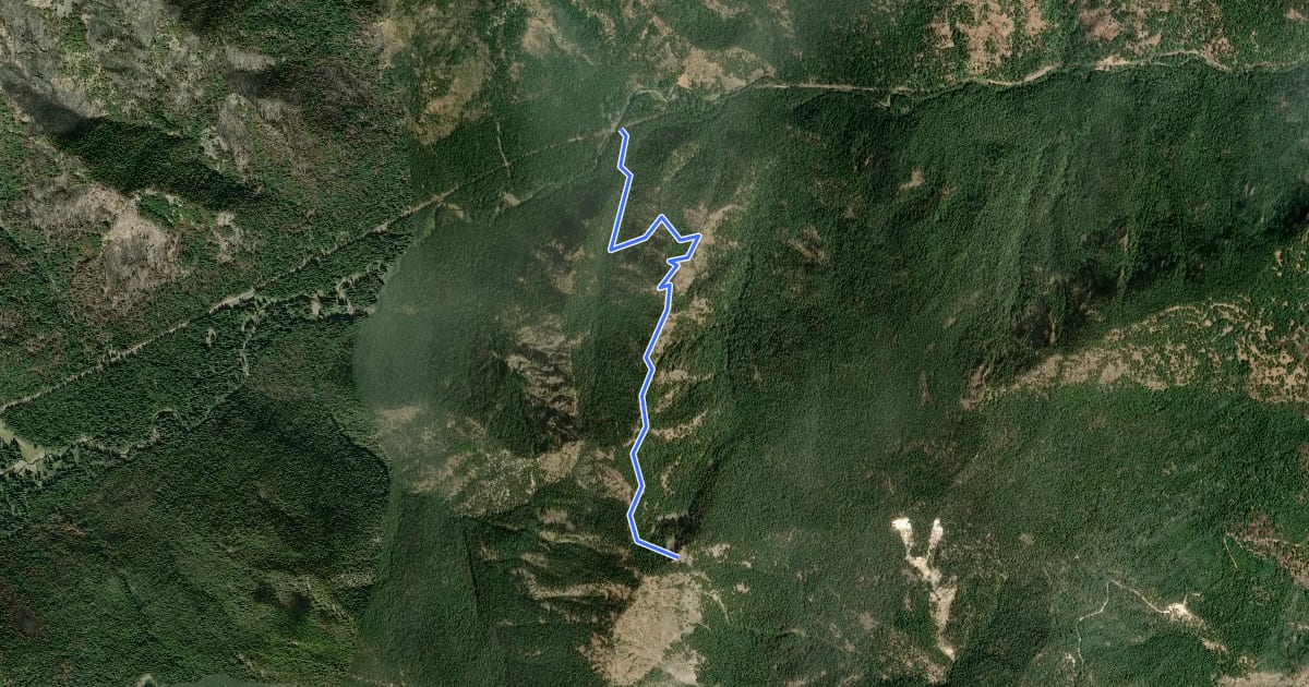 Маршрут Goat Peak Trail на спутниковом снимке