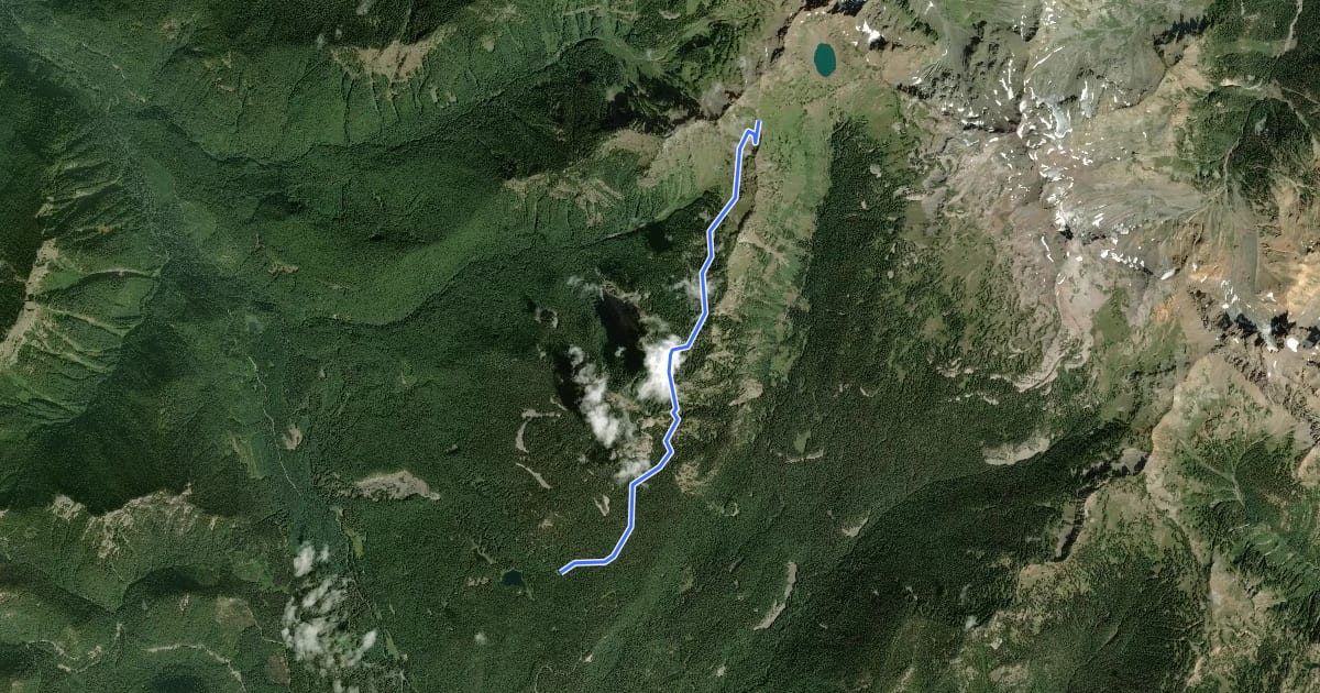 Маршрут Goat Ridge Trail #95 на спутниковом снимке