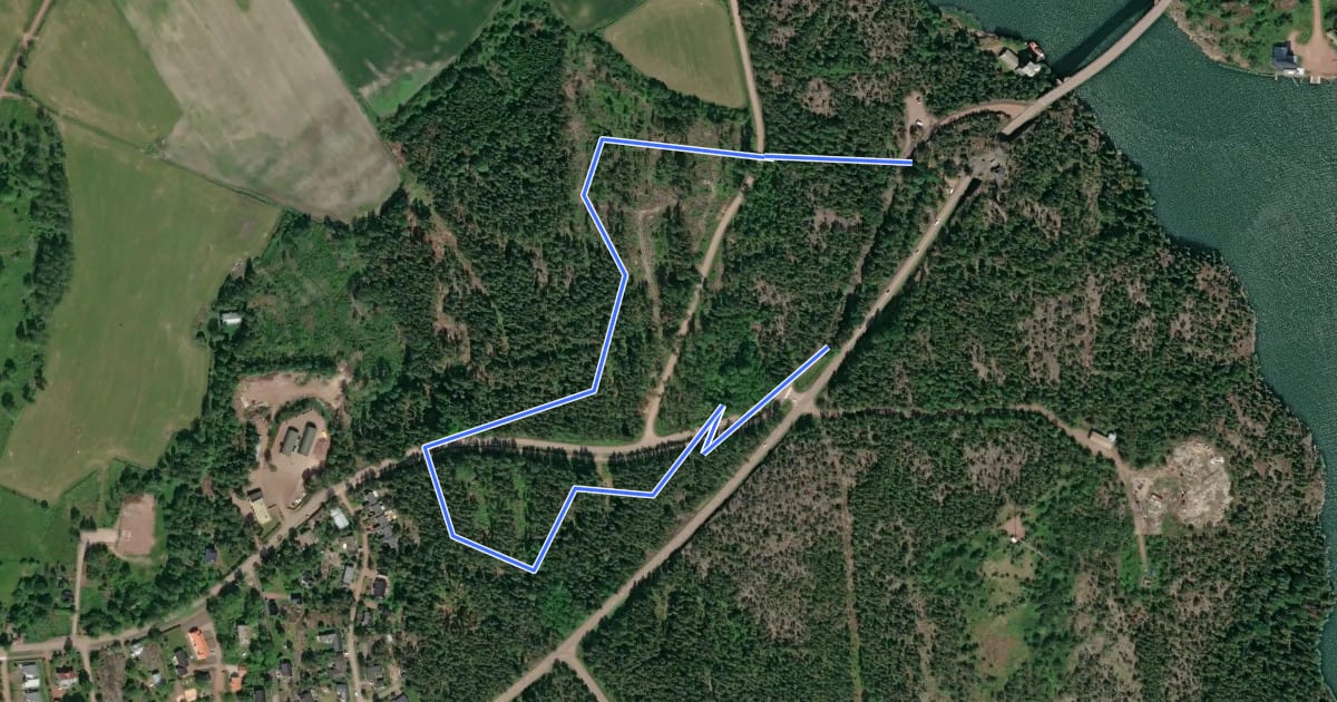 Маршрут Godby arboretum на спутниковом снимке