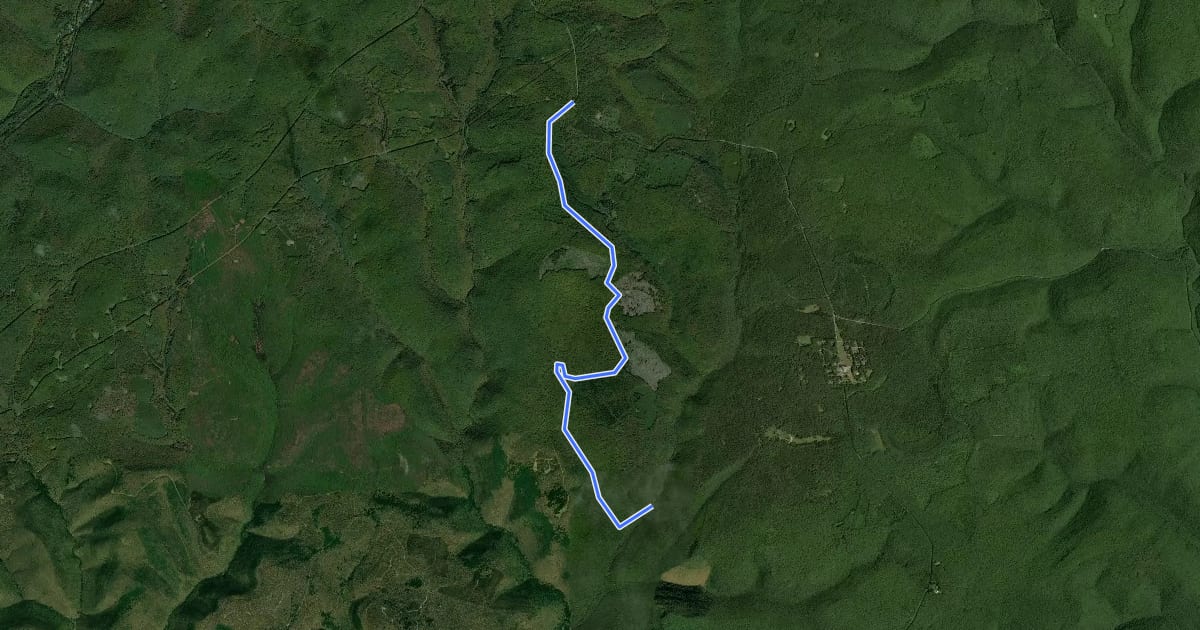 Маршрут Gods Country - Robinson Road на спутниковом снимке