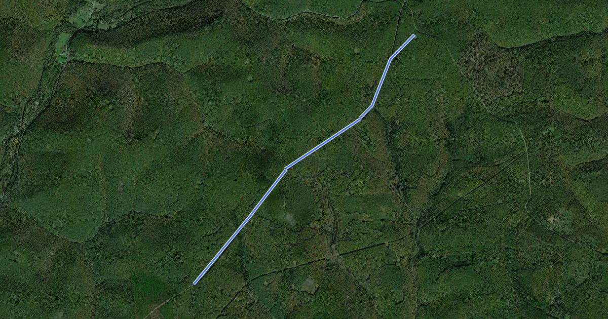 Маршрут Gods Country - Snowmobile Trail на спутниковом снимке