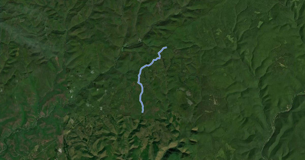 Маршрут Gods Country - Twelve Mile на спутниковом снимке