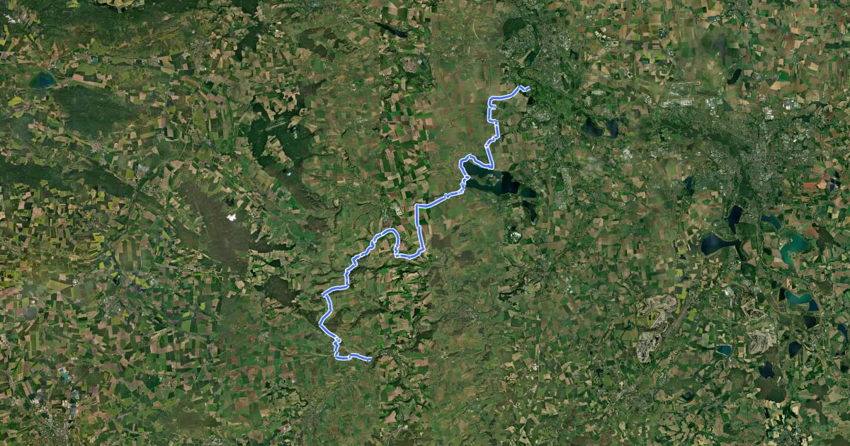 Маршрут Goetheradweg на спутниковом снимке