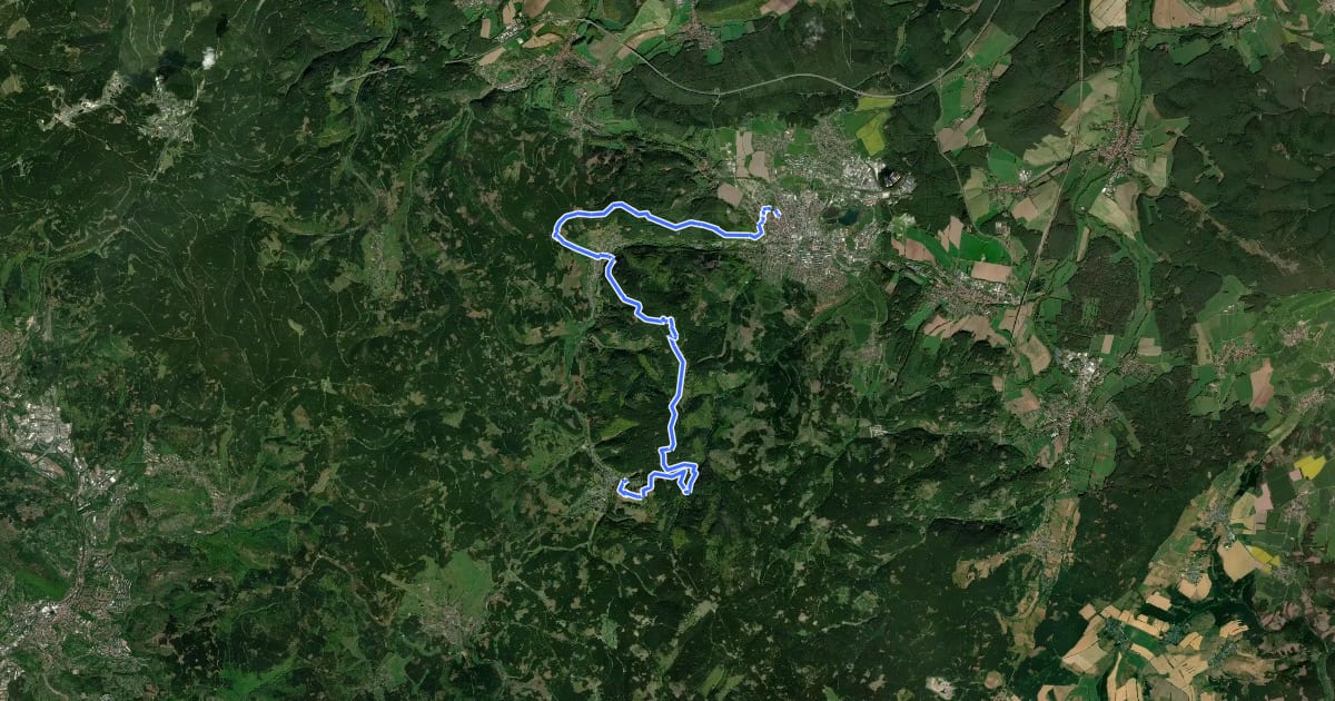 Маршрут Goethewanderweg на спутниковом снимке
