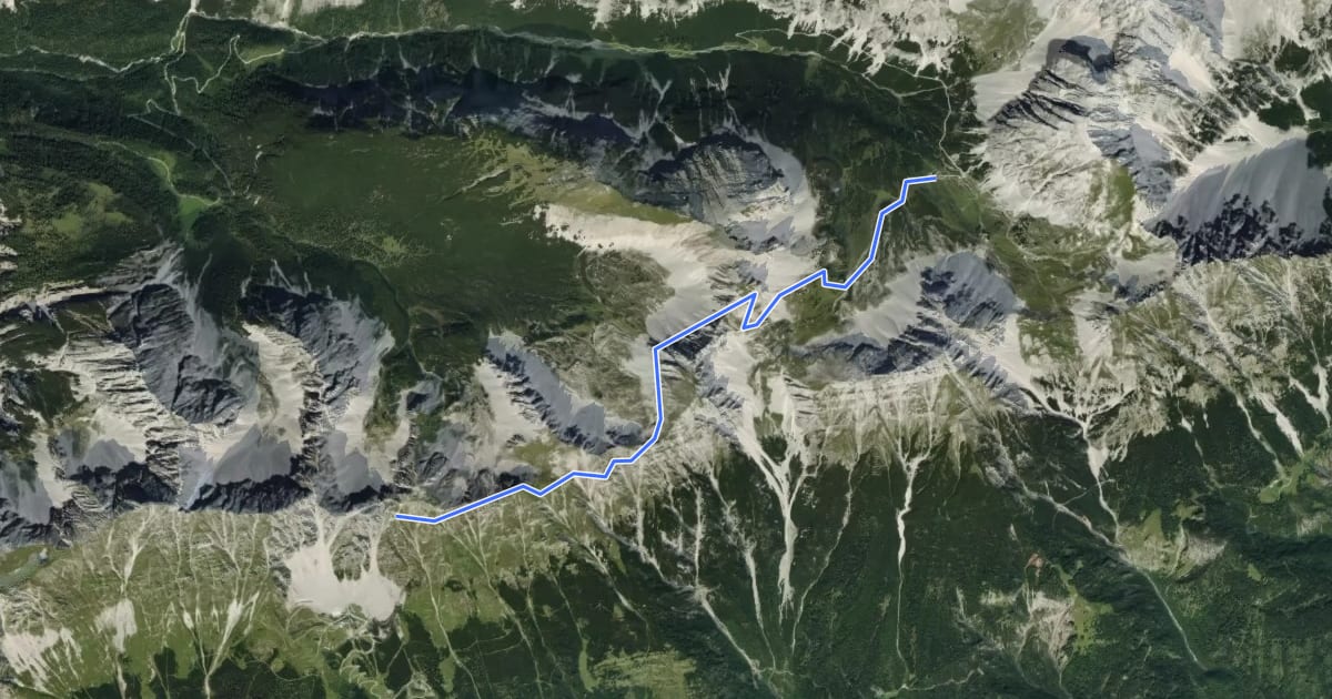Маршрут Goetheweg (Wanderweg 219) на спутниковом снимке