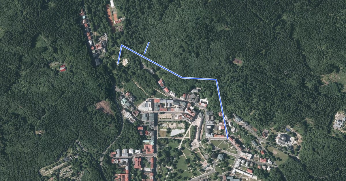 Маршрут Goethova cesta на спутниковом снимке
