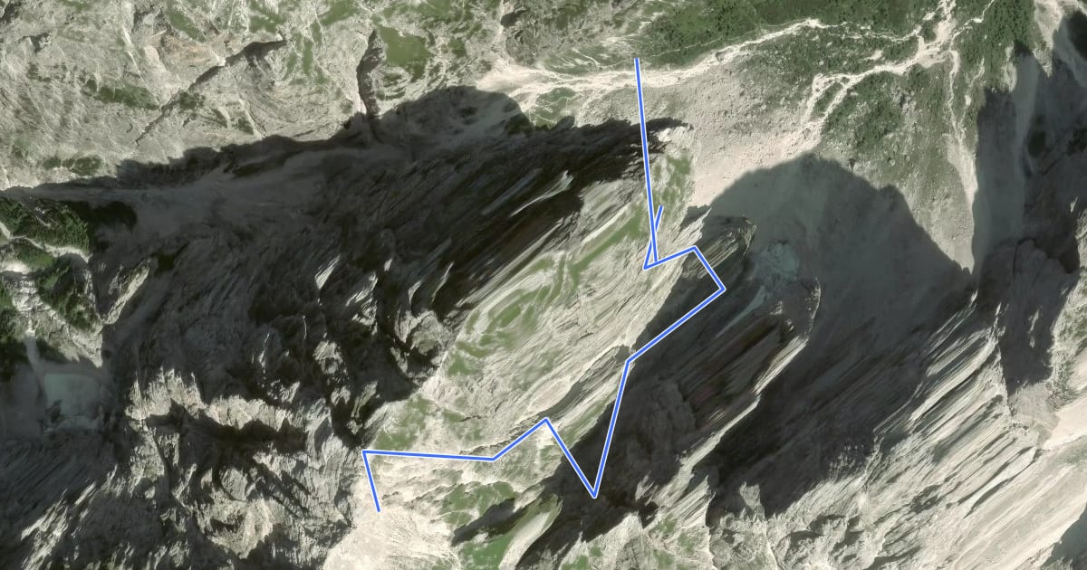 Маршрут Gola Nord Est на спутниковом снимке