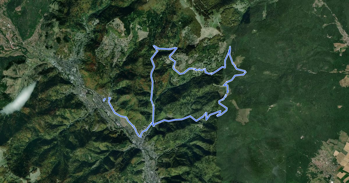 Маршрут Goldbach-Altenbach par le col Amic на спутниковом снимке
