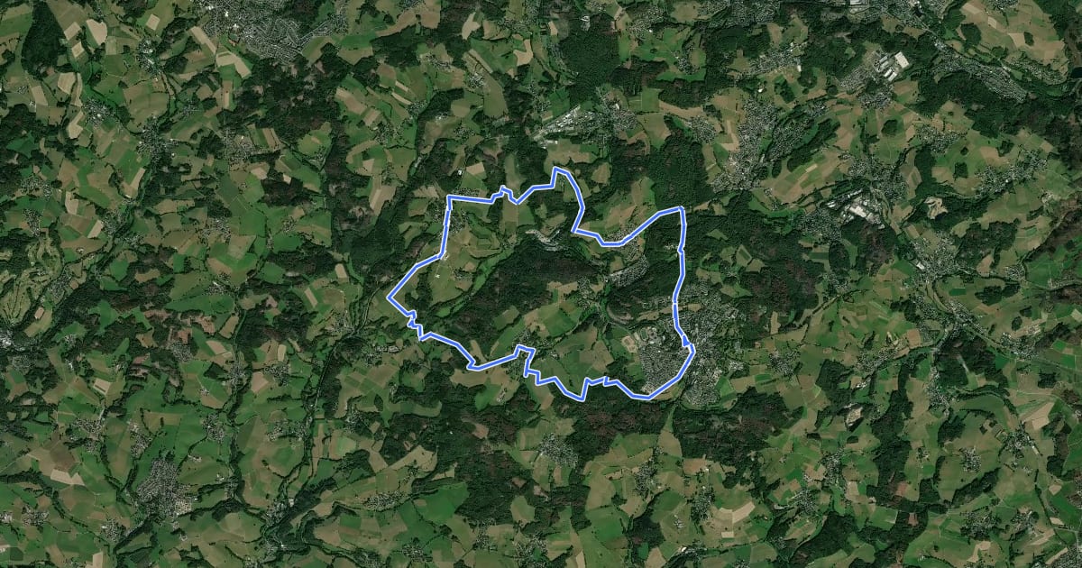 Маршрут Golddörfer-Route - Rundweg Schlossblicke на спутниковом снимке