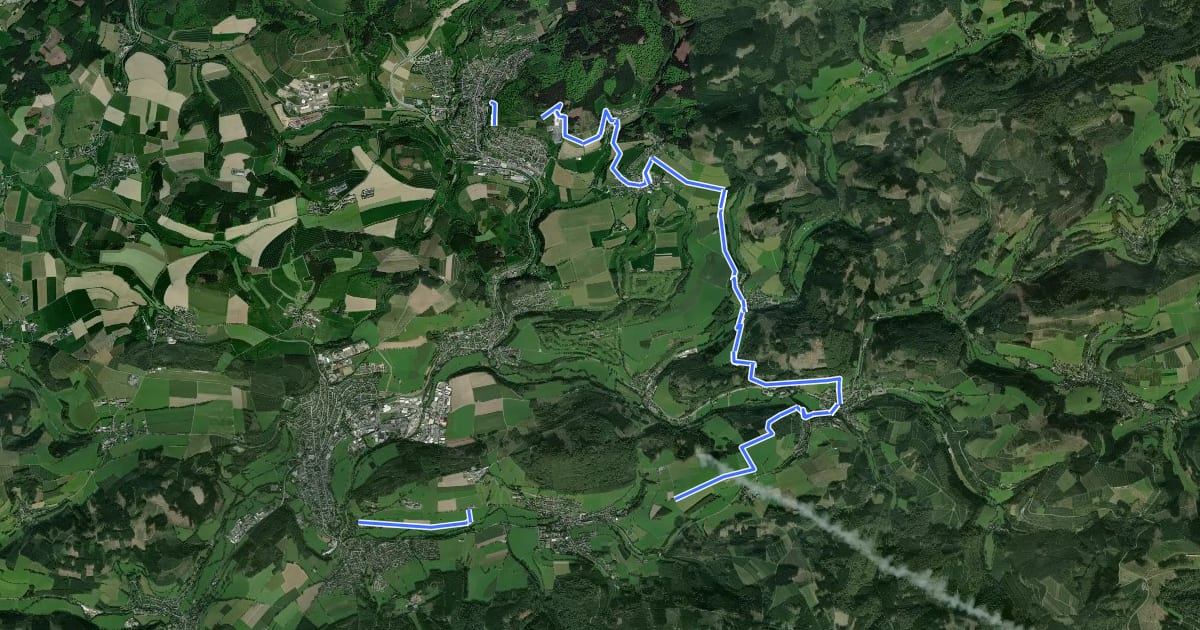 Маршрут Golddörferroute (veraltet) на спутниковом снимке