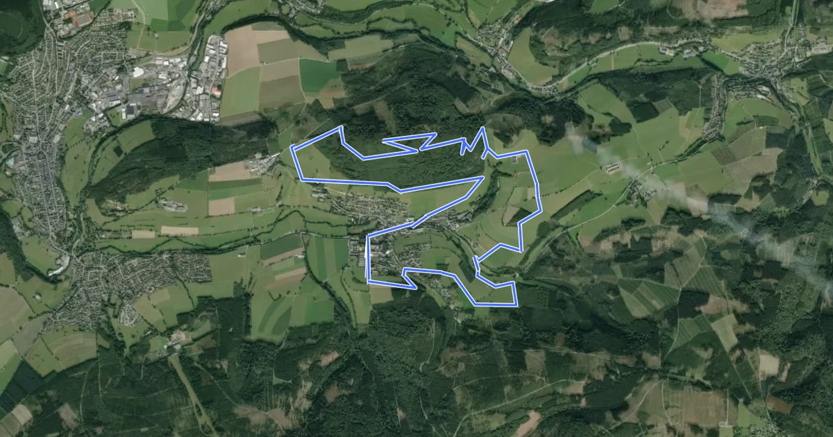 Маршрут Golddorf-Route Grafschaft на спутниковом снимке