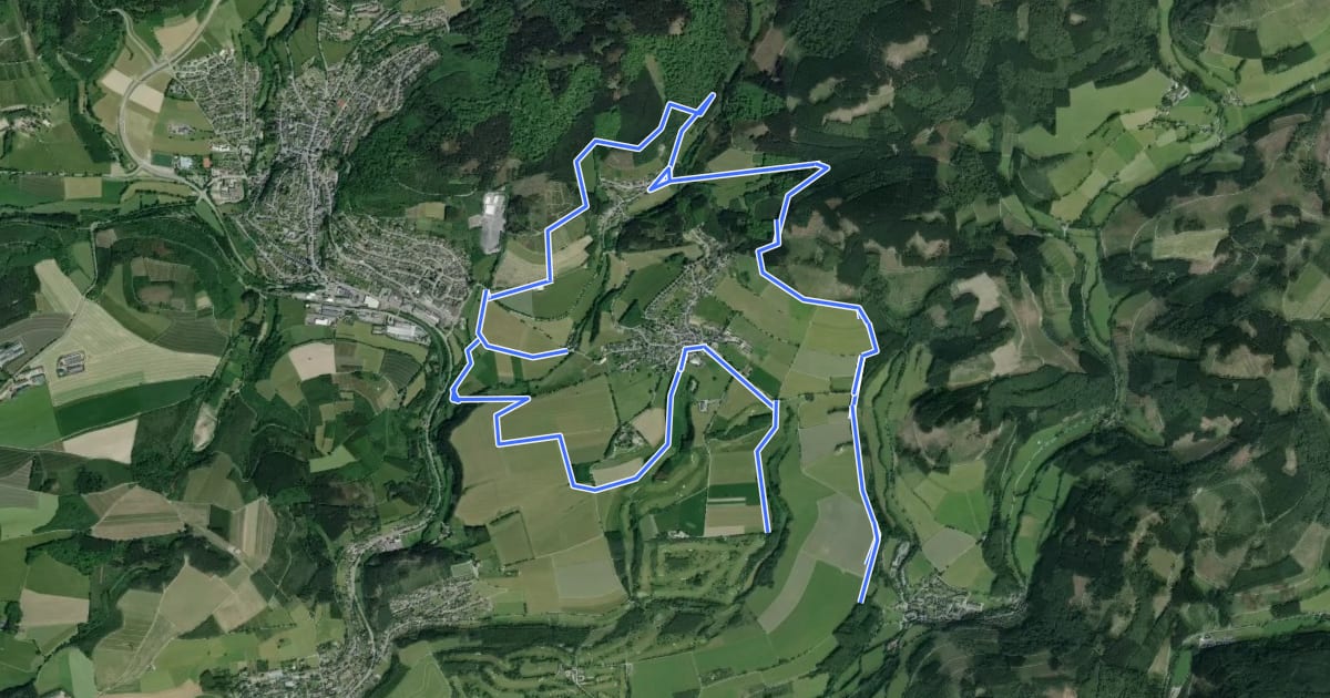 Маршрут Golddorf-Route Holthausen на спутниковом снимке