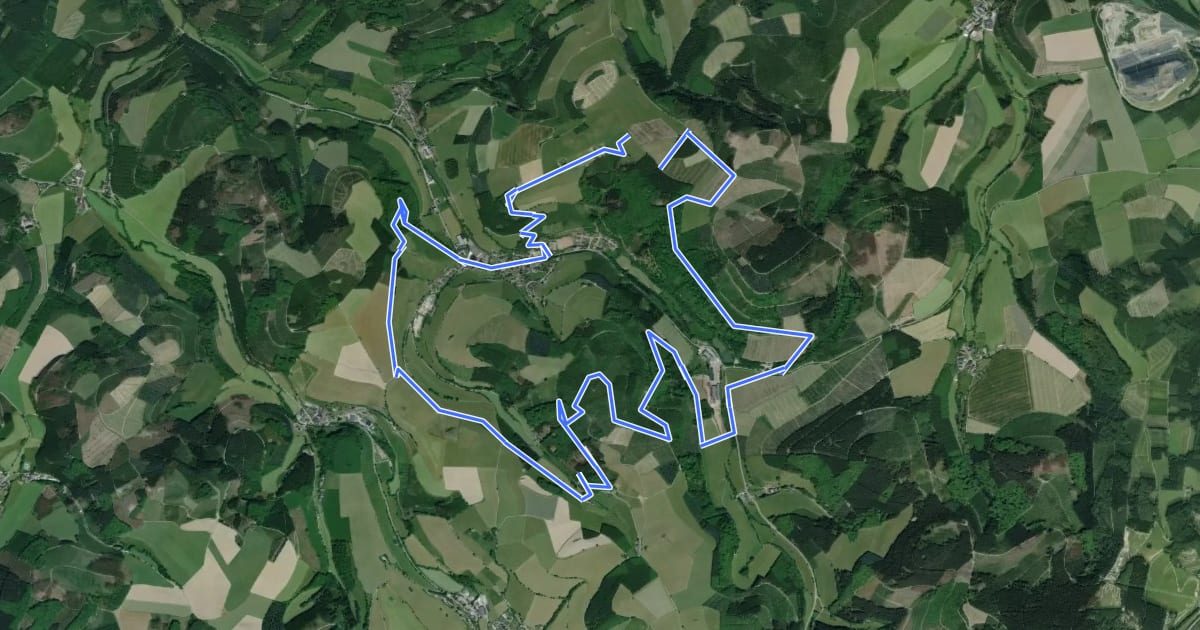 Маршрут Golddorf-Route Kirchrarbach на спутниковом снимке
