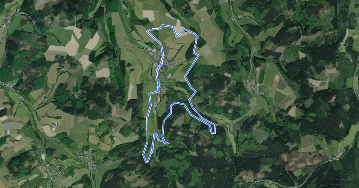 Маршрут Golddorf-Route Oberhenneborn на спутниковом снимке