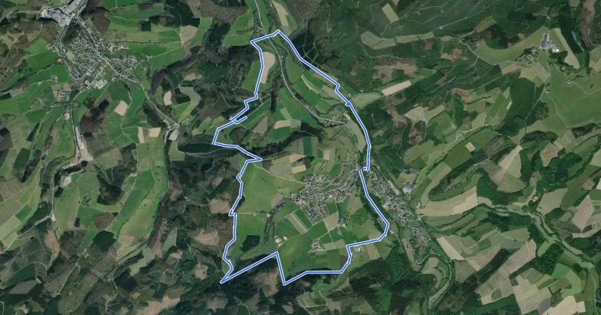 Маршрут Golddorf-Route Wenholthausen на спутниковом снимке