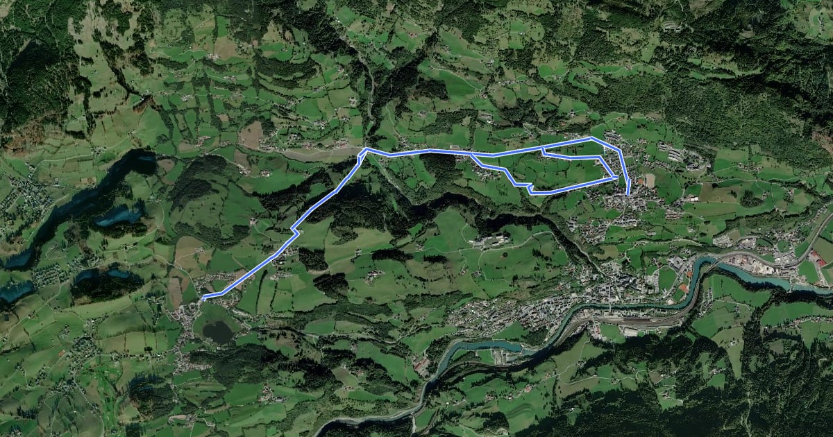 Маршрут Goldegg-St. Veit über Urpass на спутниковом снимке