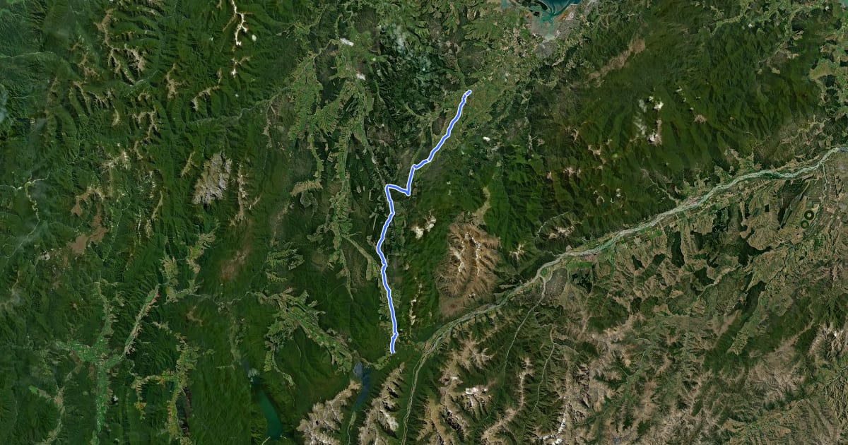 Маршрут Golden Downs Trail на спутниковом снимке