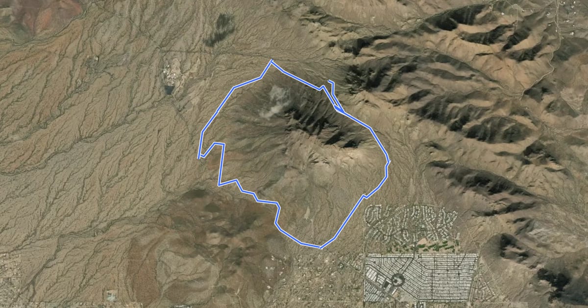 Маршрут Golden Gate Mountain Loop на спутниковом снимке